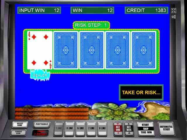 Риск-игра в автомате Лягушки Рискованный раунд в автомате Fairy Land