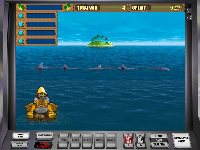 Бонусная игра в слоте Остров Тематическая игра в аппарате Робинзон